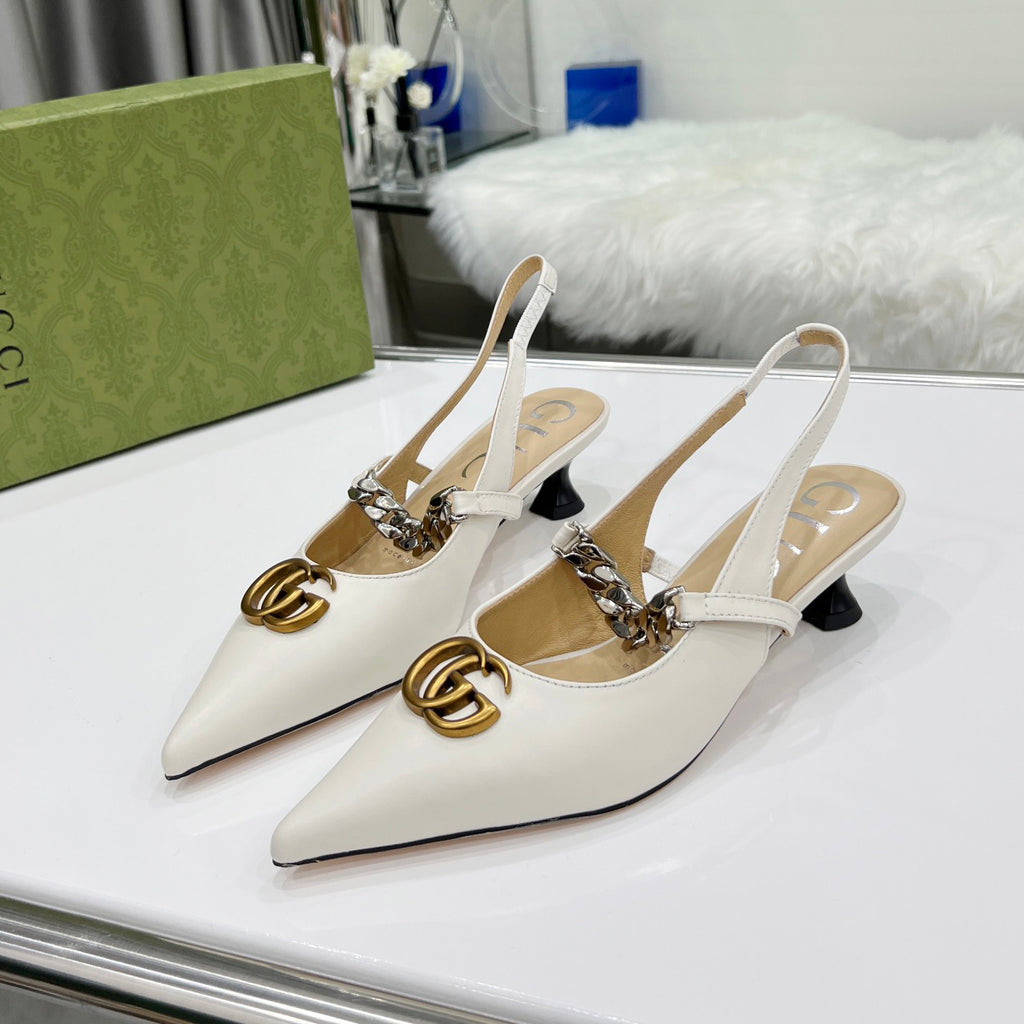 leather classic logo pumps XC0723042416