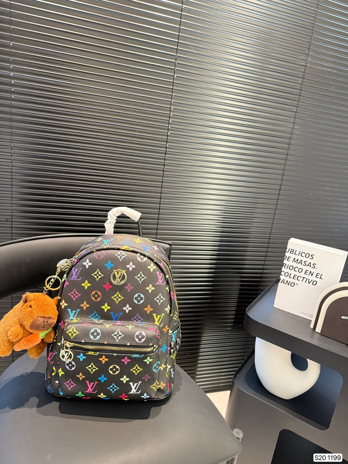 L colorful printed backpack 0725021302