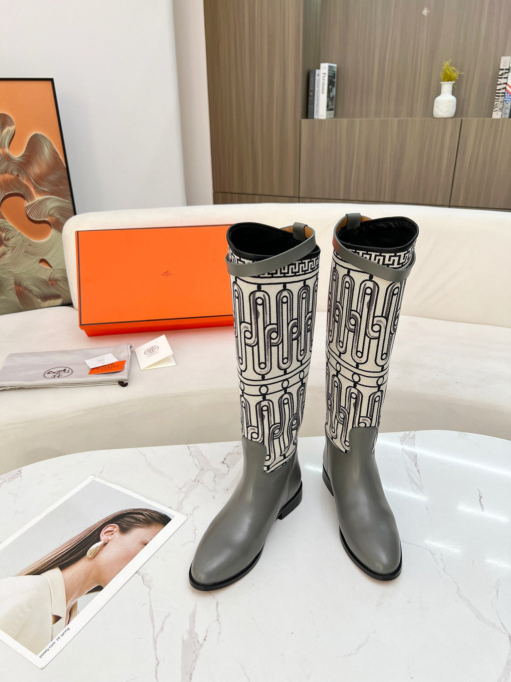 H Kelly Buckle Knight Boots 0724110418
