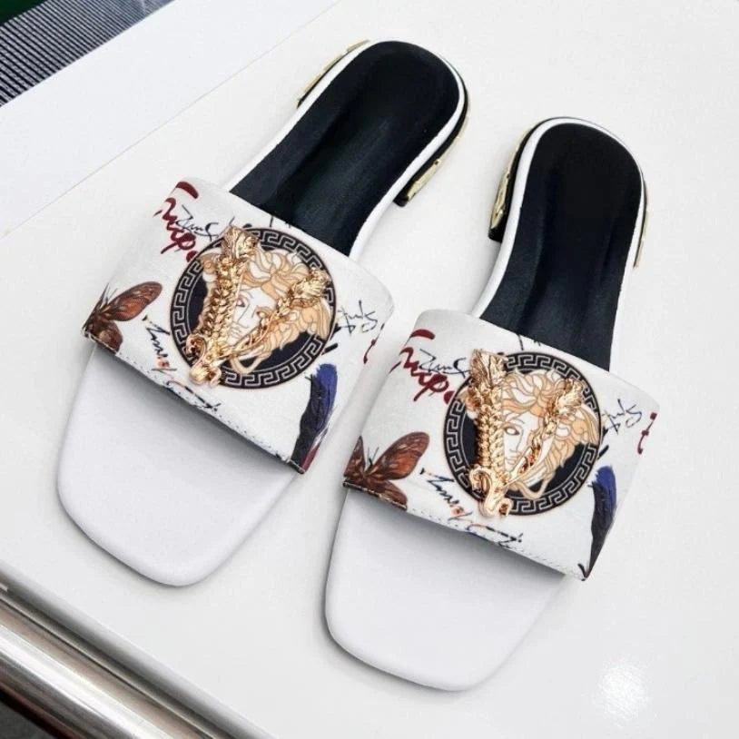 New Classic Fashion Comfortable Flat Leather Slippers 1024040202