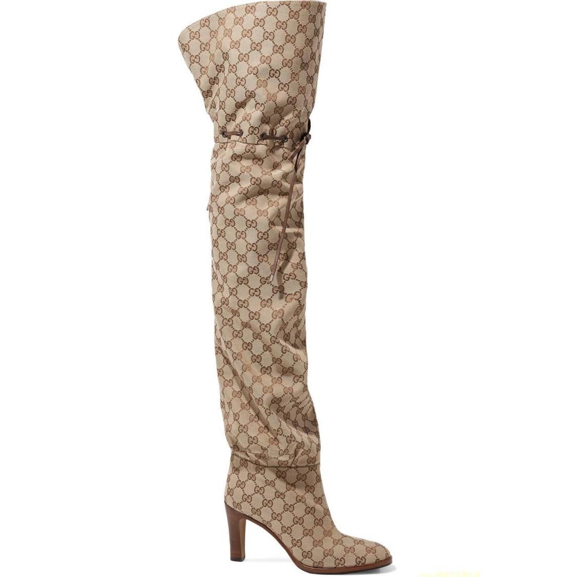 Fashion and casual canvas over-the-knee boots (customized models need 15 days to make)