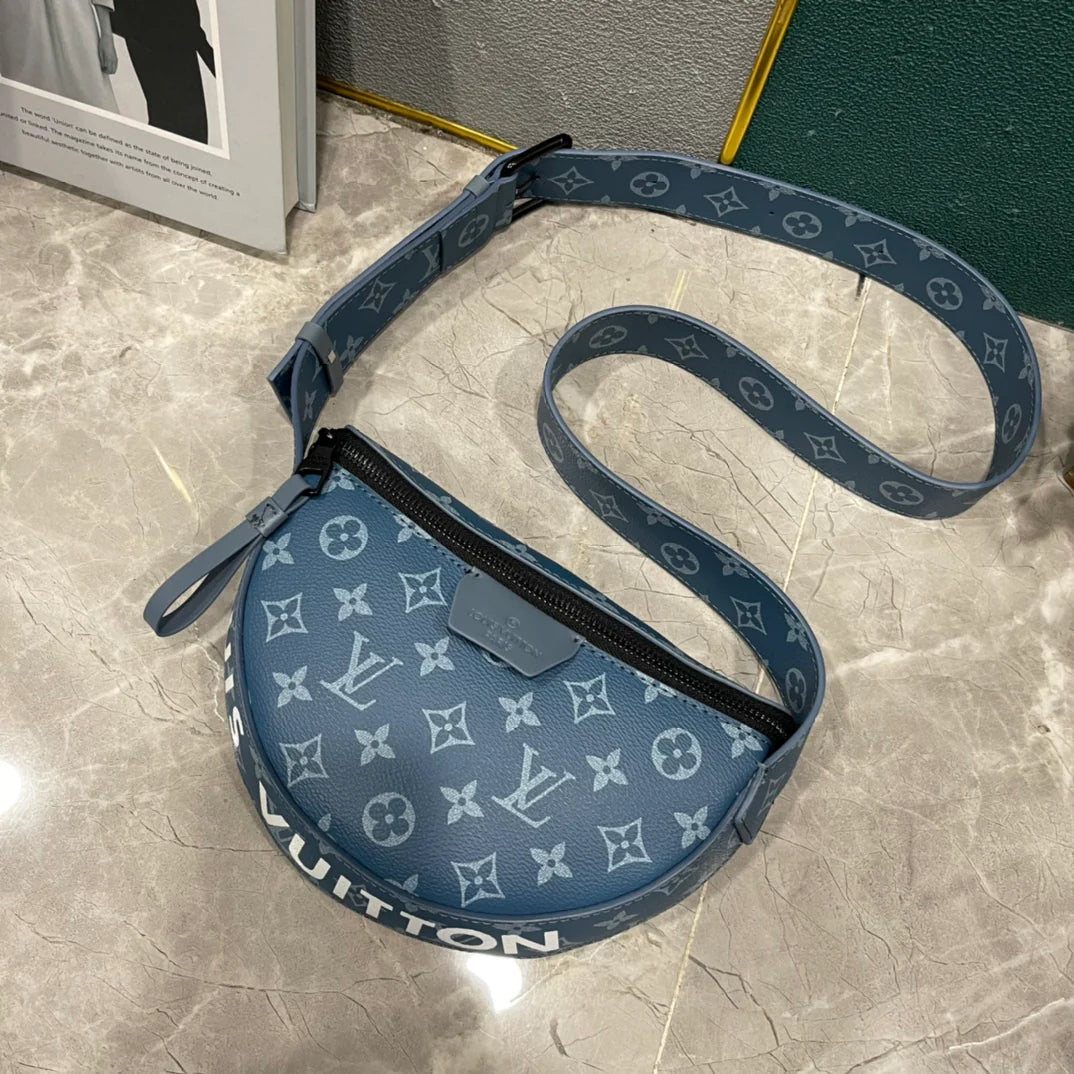 Hundred Shoulder Half Round Moon Bag 1025070324