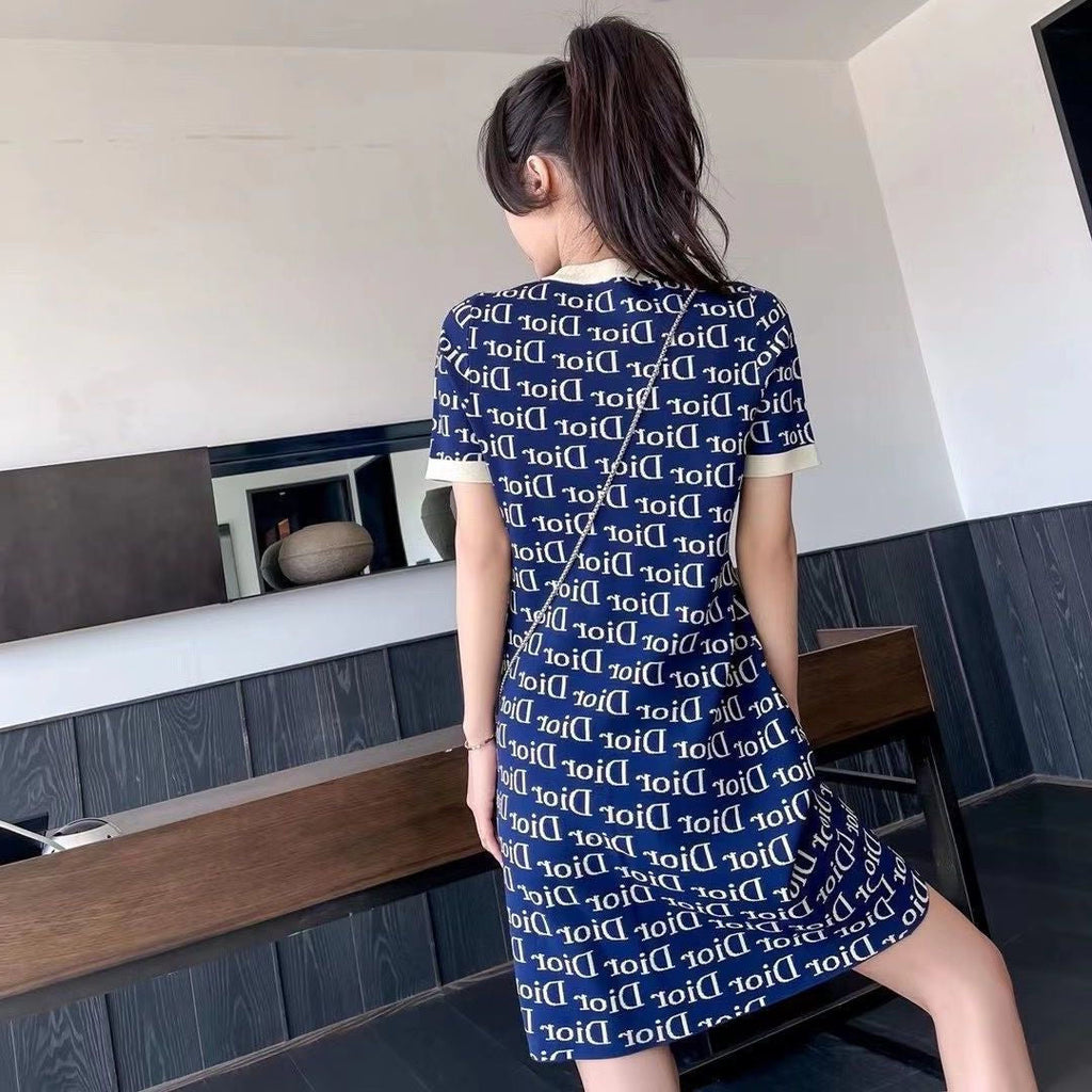 Ice Silk Short Sleeve Dress PD10041026