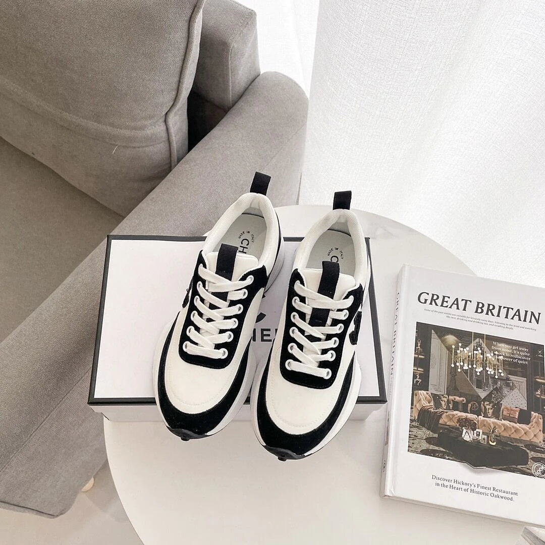 New Sneakers Leather Platform Casual Shoes 1024031409