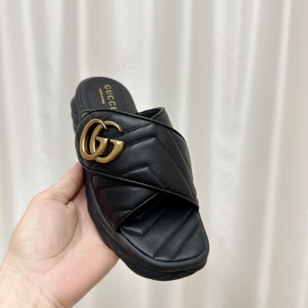 G Buckle Platform Beach Slippers 1824061306
