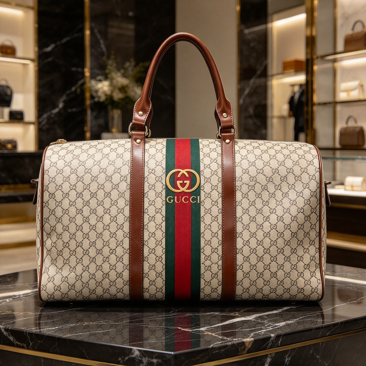 New Stylish Leather GG Travel Bag 3D1326100845