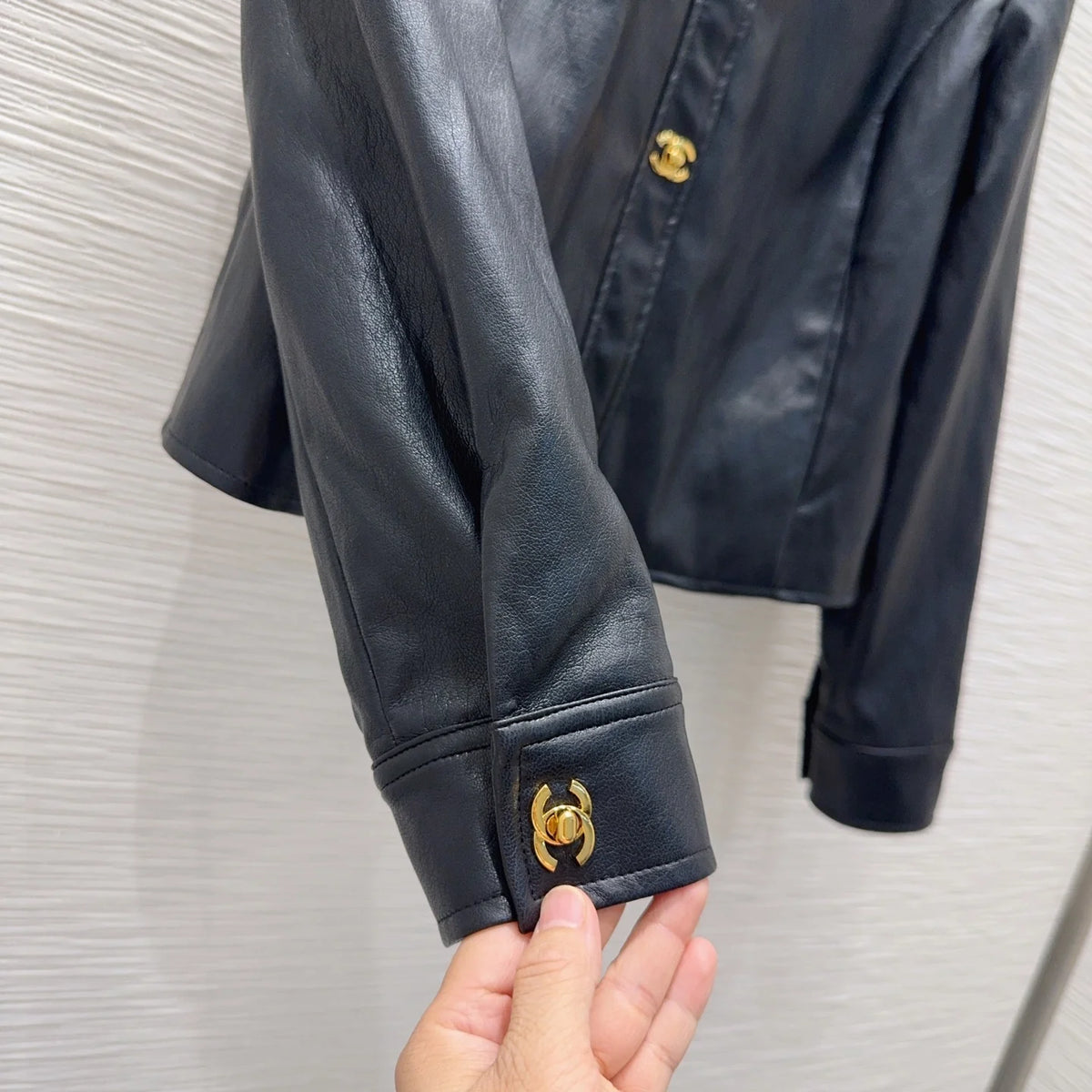 New Fashion Women's CC Leather Jacke DM1326092006
