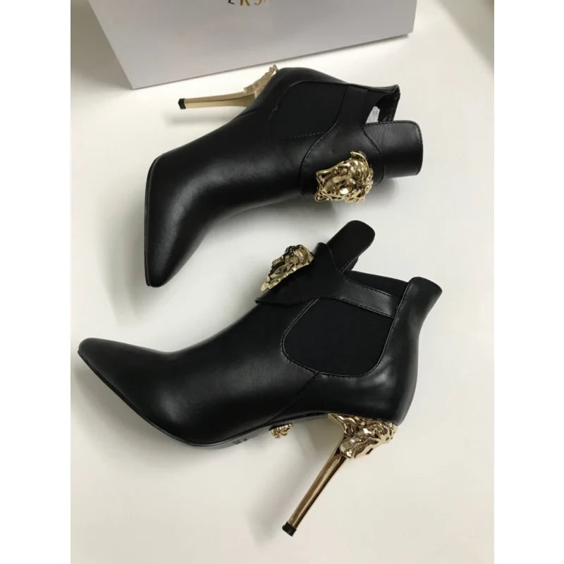 New  Fashion Women's Metal  Ankle Boots XC1326092030