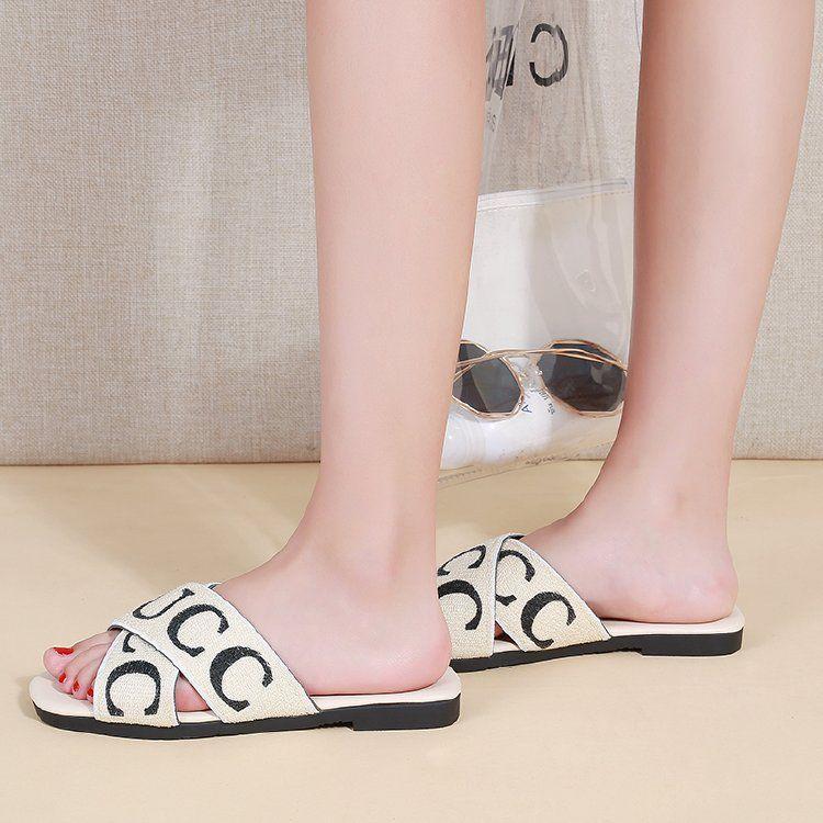New Cross Elastic Flat Sandals And Slippers 1024040307