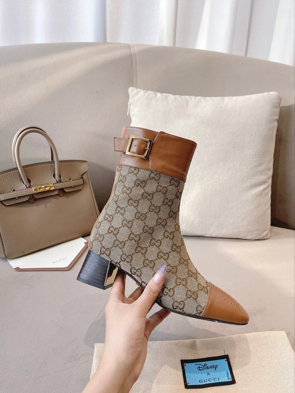 Fashion hollow  hollow carved print high heel boots 0724102314