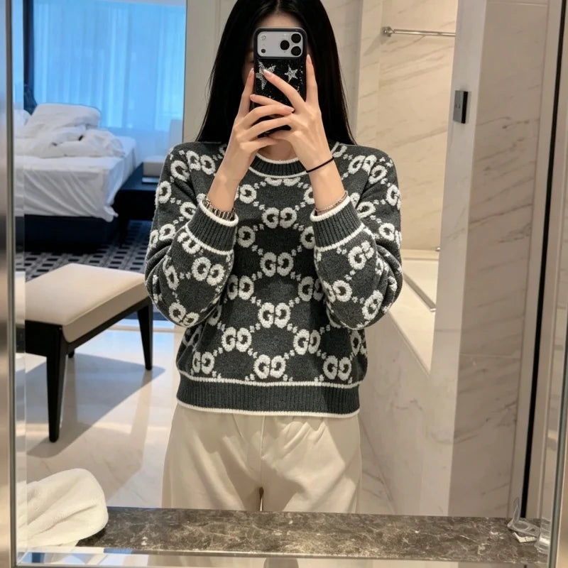 New Fashion Women's GG Knit Sweater DM1326092003