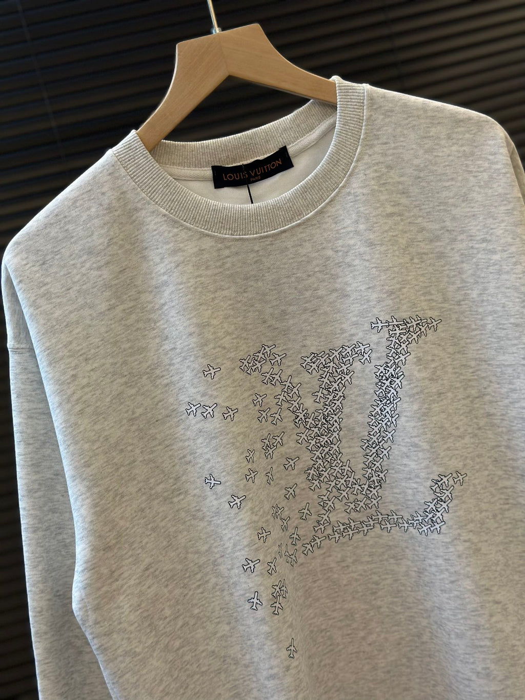 Small airplane print round neck sweatshirt XC0823092804