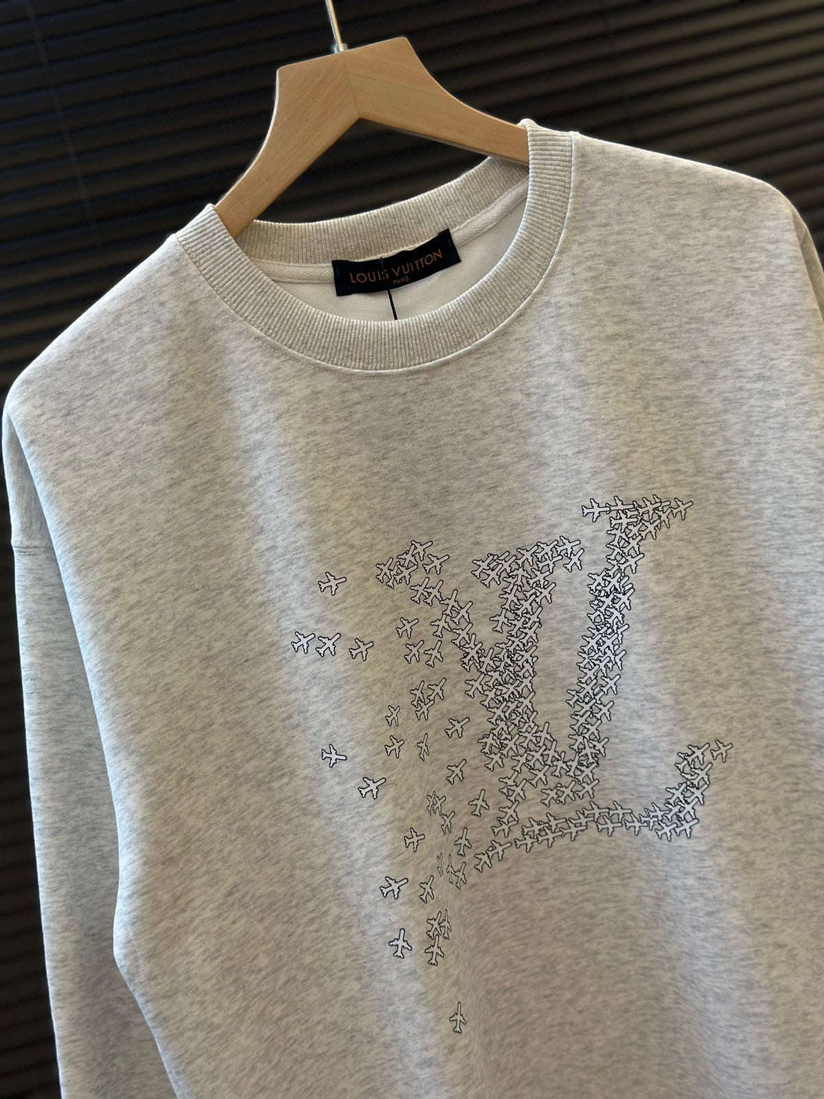 Small airplane print round neck sweatshirt XC0823092804