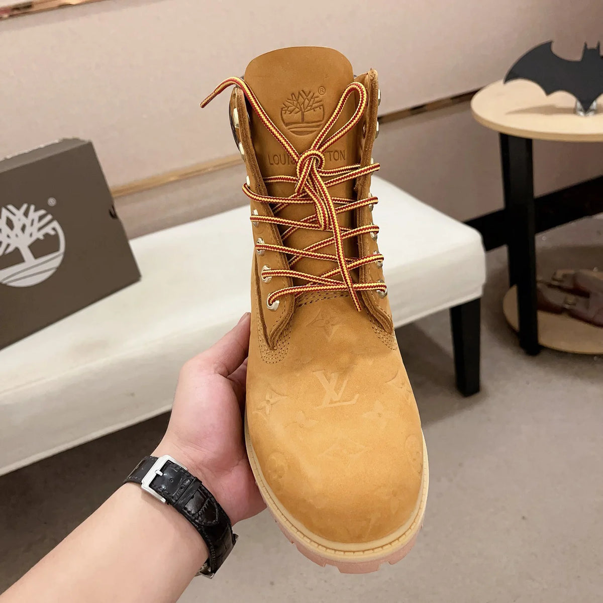 New fashion printed couple's short boots 1024101701