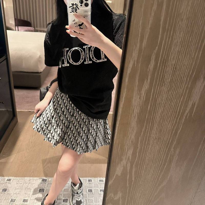 Fashion printed pleated skirt PD10060658