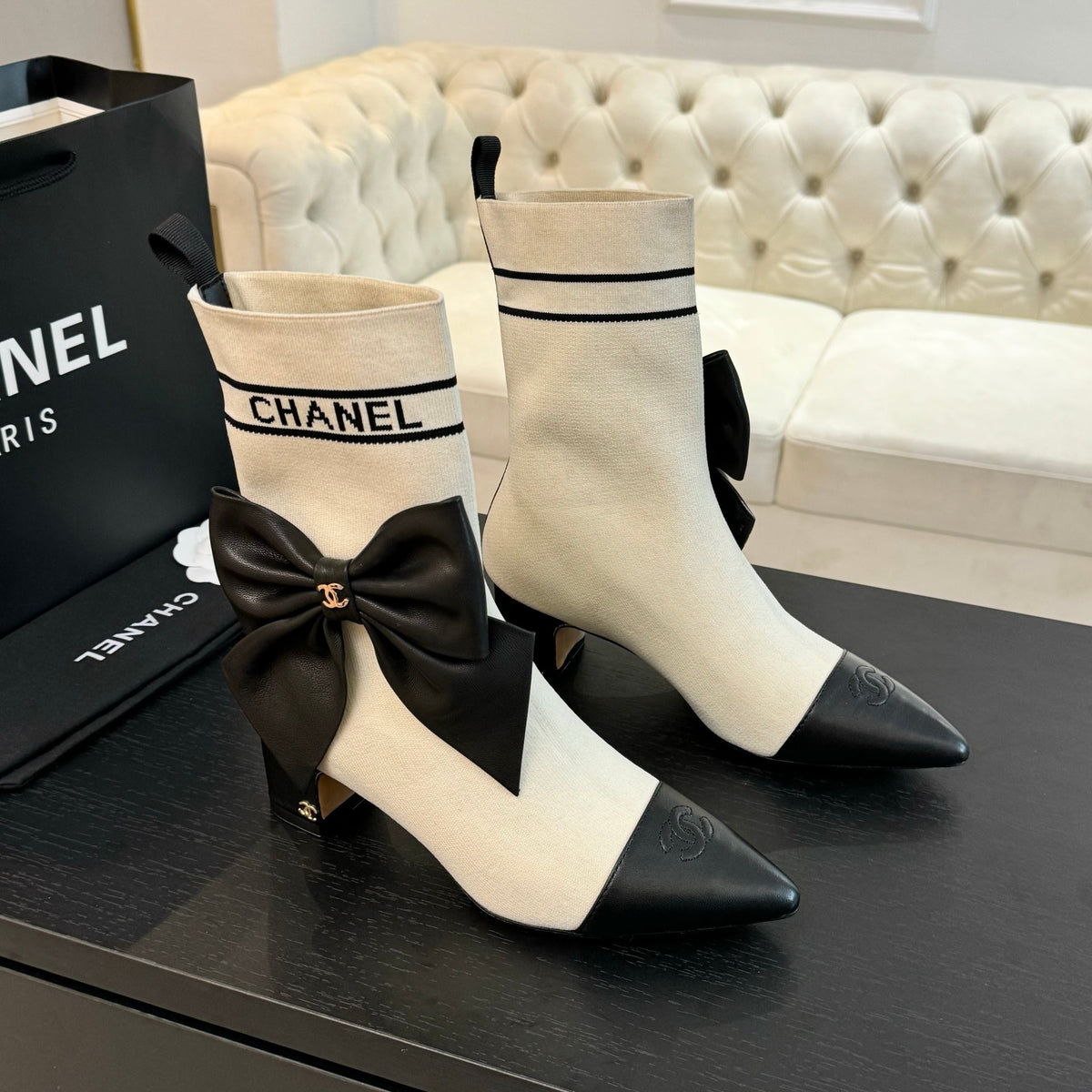 Fashion Knitted High Heel Sock Boots 0724102303
