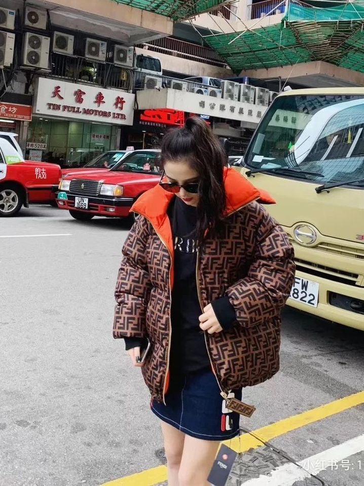 2023 New autumn and winter double-sided down jackets for men and women, loose casual plus veLet warm hooded jackets XC1523092002