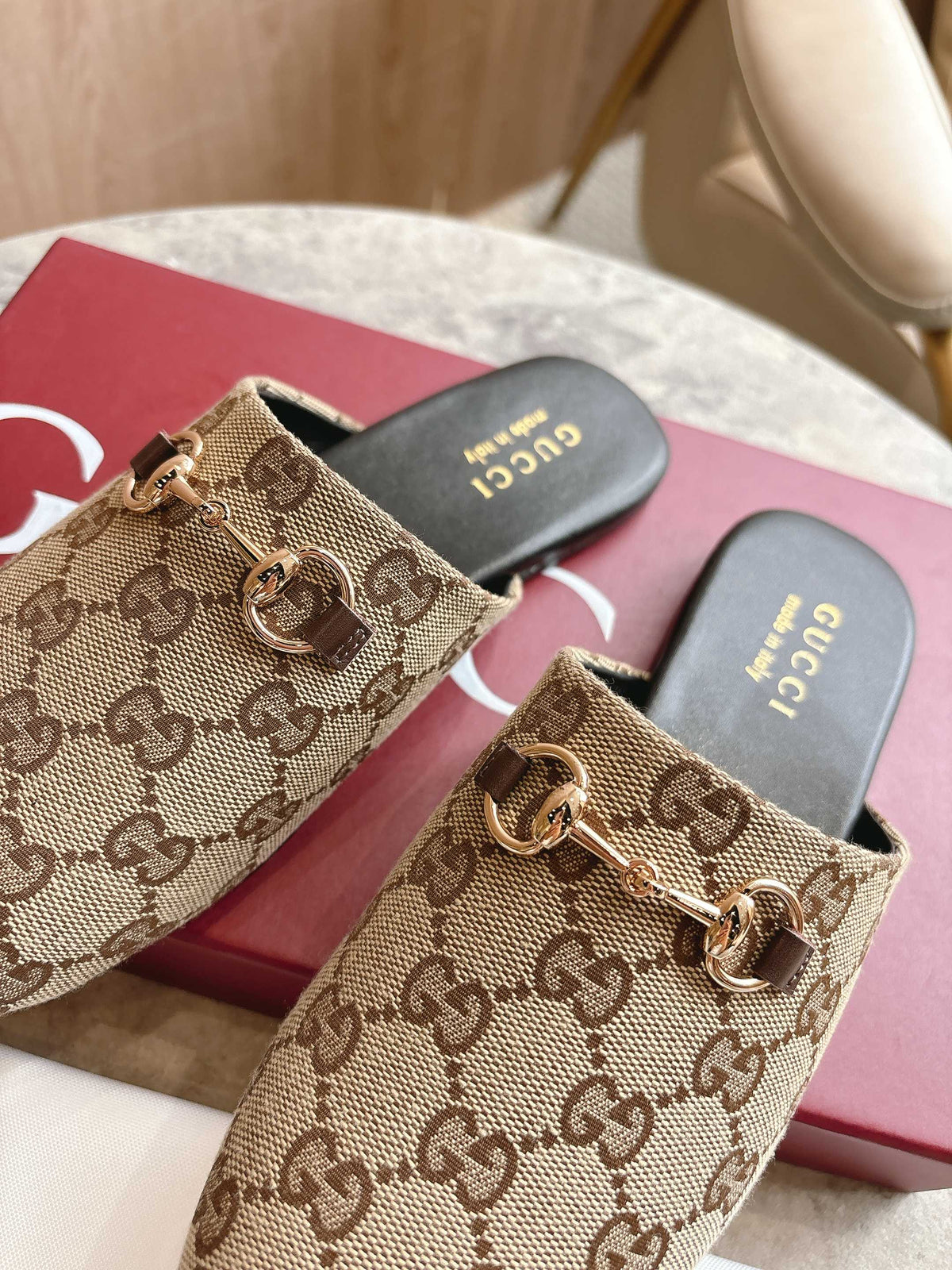 horse bit buckle slippers 0725101406
