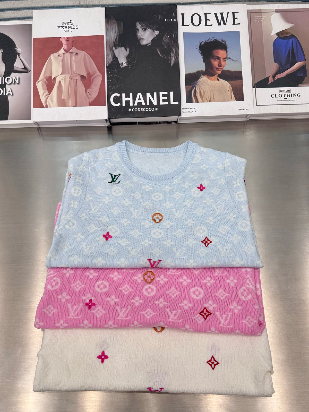 L fashion short-sleeved knitted top 0725022809
