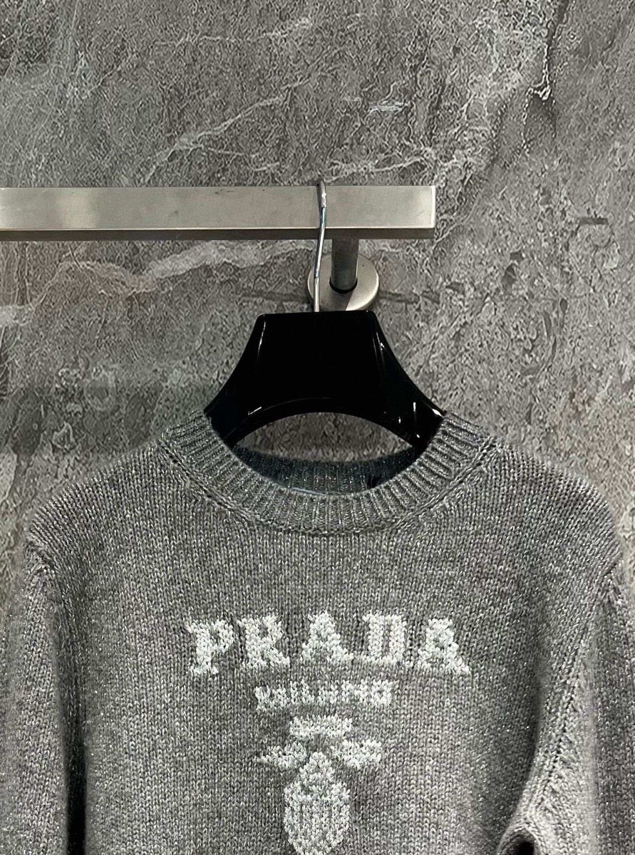 High-Gram Cashmere-Wool Blend Sweater Grey 0725022709