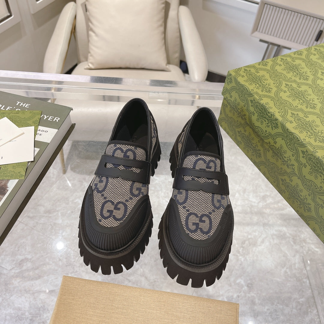 G fashionable rubber sole printed slip-on shoes XC0723110306