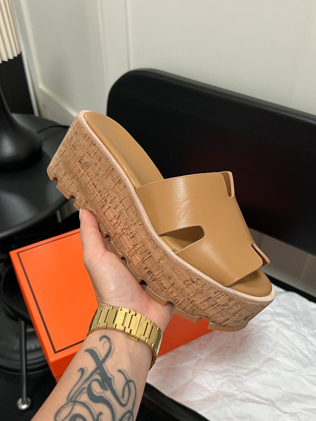 H Fashion Summer Thick-soled Slippers 0725040812