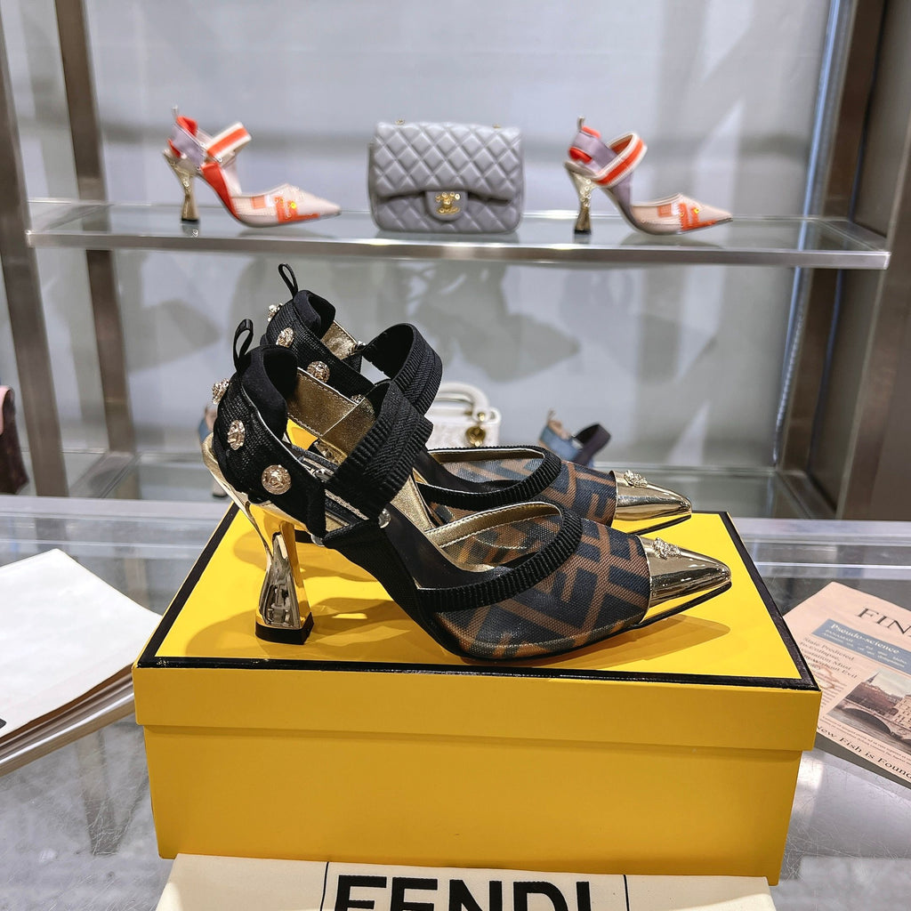 fashion printed pointed high heels 0725031801