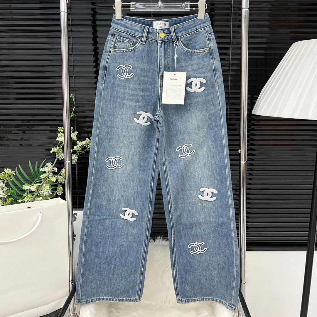 New fashion printed straight jeans 1024022308