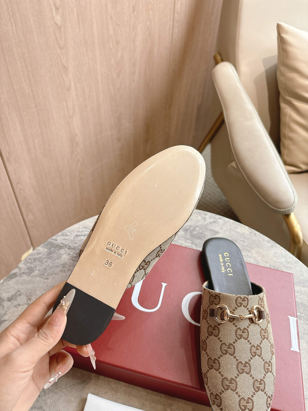 horse bit buckle slippers 0725101406