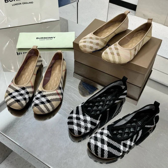 Classic Plaid Flats Single Shoes 1025051504