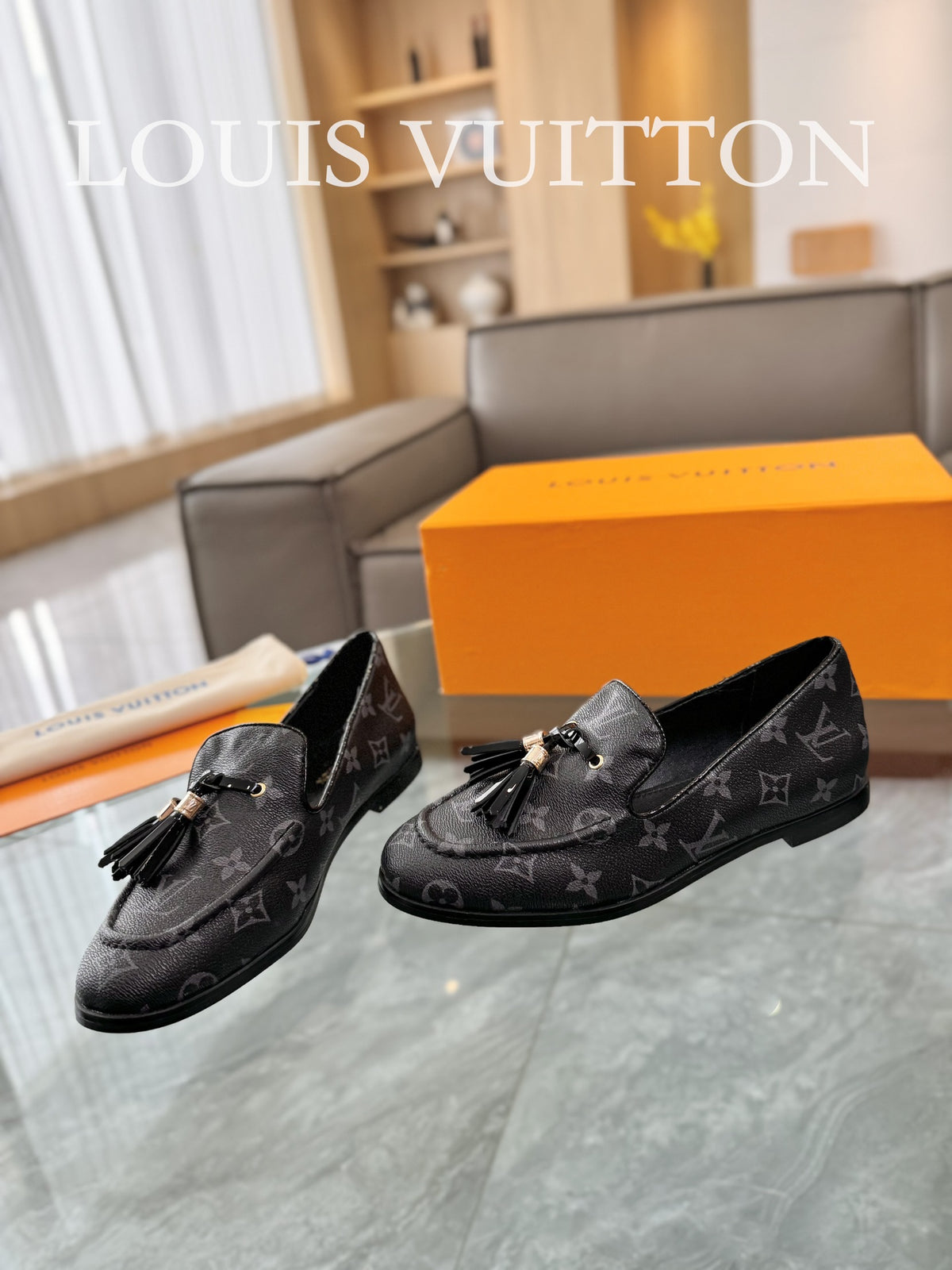 Unisex tassel printed loafers for men and women 0724052101