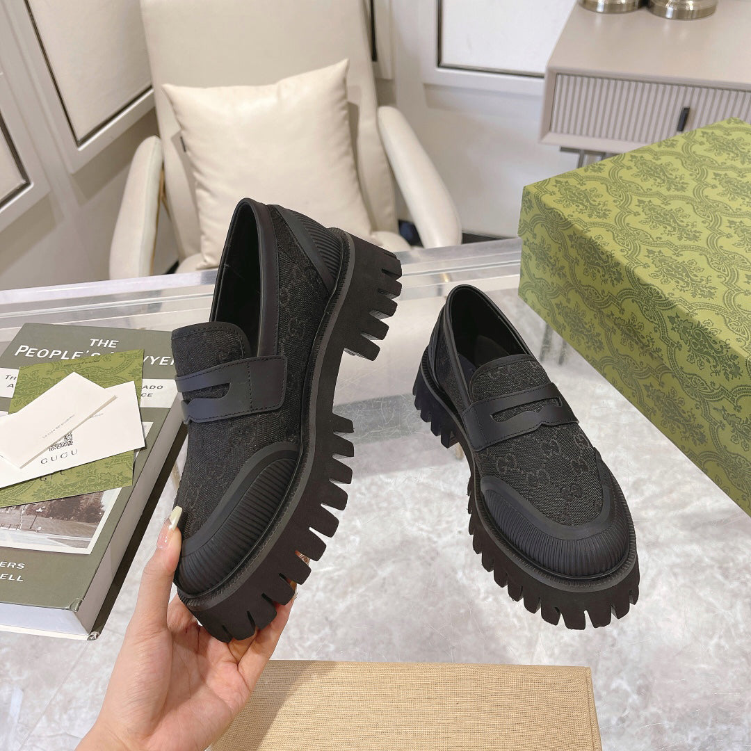 G fashionable rubber sole printed slip-on shoes XC0723110305