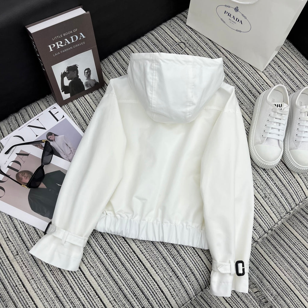 PR Short casual hooded trench coat jacket 1824091006