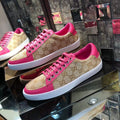 High Quality Casual Print Couple Genuine Leather Sneakers 1024031214
