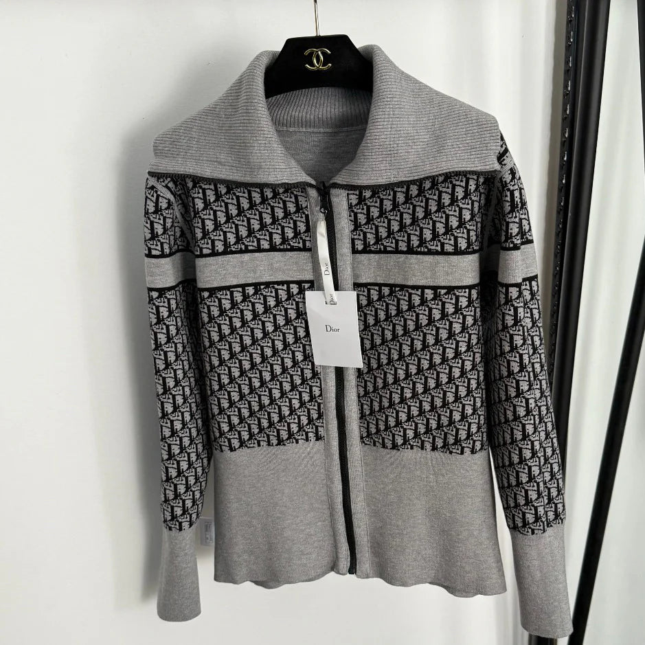 New Reversible Lapel Zipper Jacket 1025092322