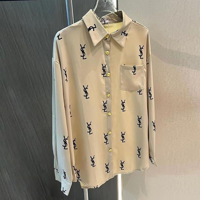 New fashion early autumn printed shirt 1023121107