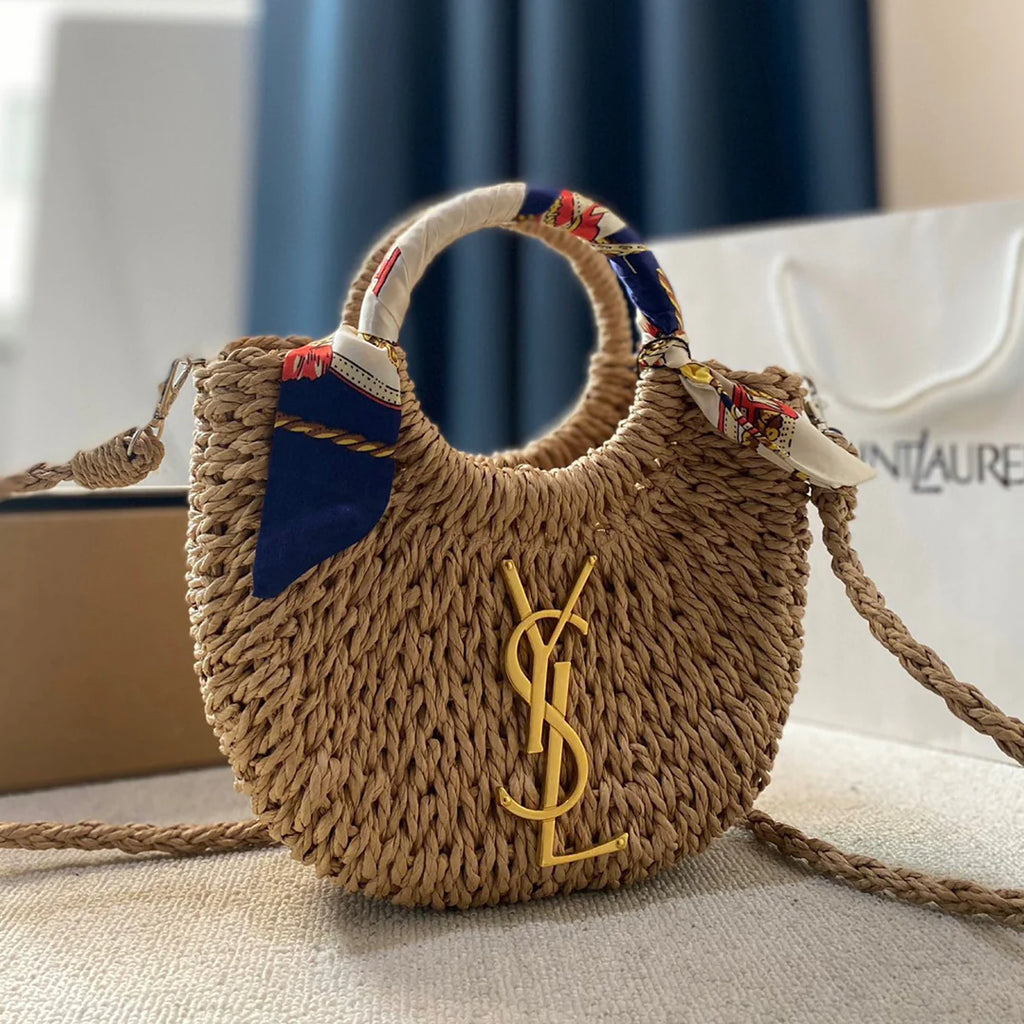 Fashion holiday style handwoven vegetable basket straw bag 1024041001