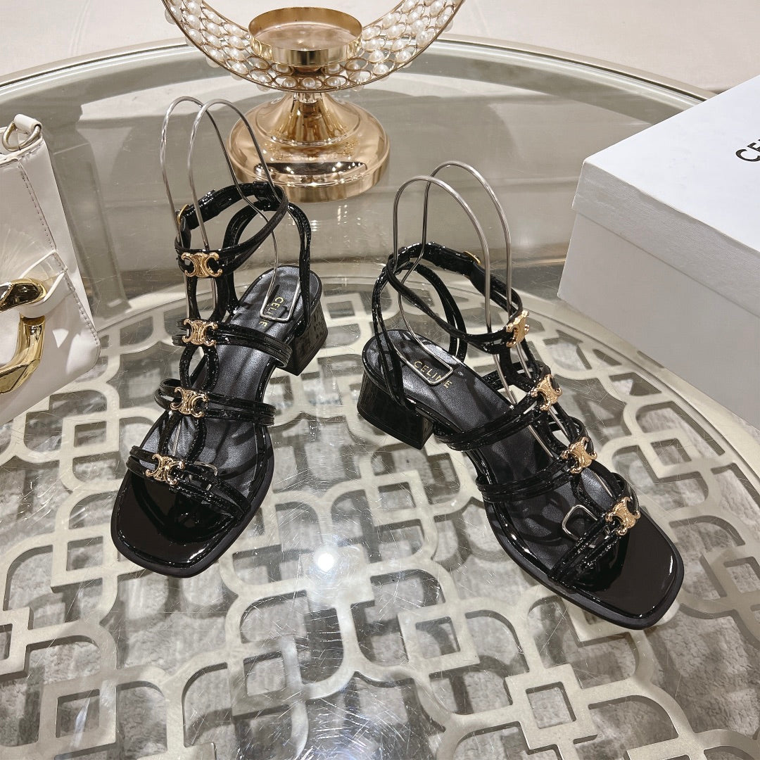 CLN new fashion retro thick heel sandals 0725031008