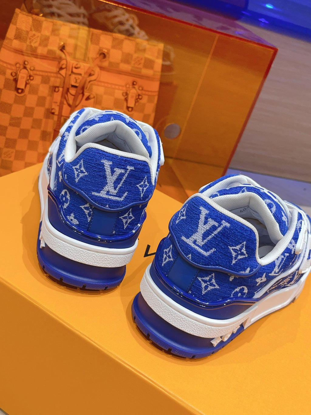 L couple limited series casual denim print sneakers 0725012402