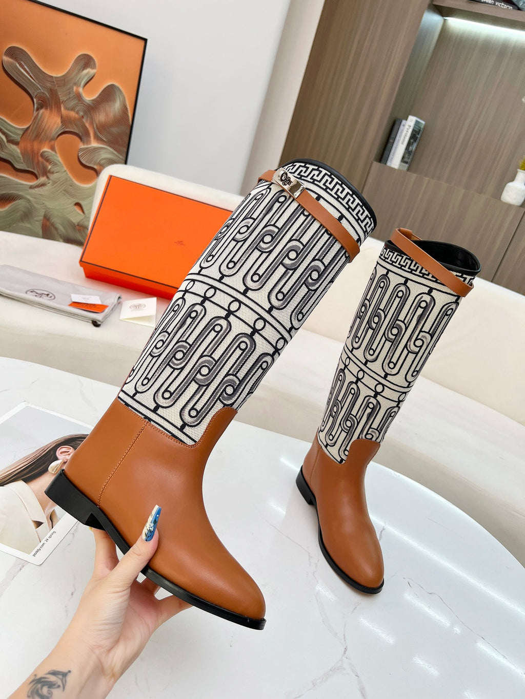 H Kelly Buckle Knight Boots 0724110418