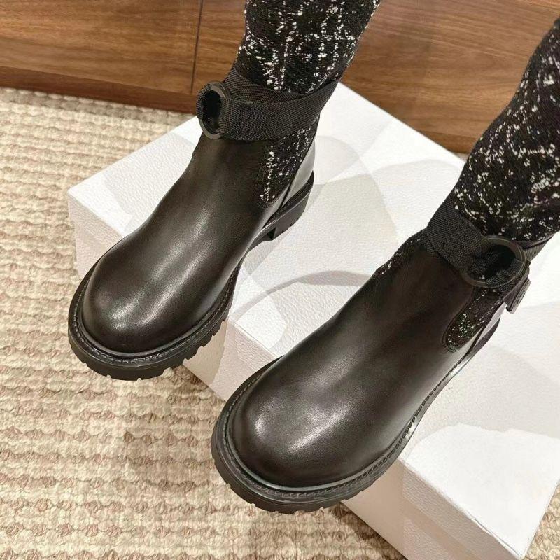Embroidered  Boots Women's Autumn And Winter Boots High Boots New Knight Letter Short Boots-PD05202340402