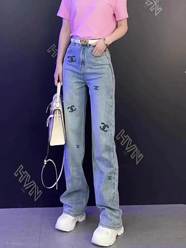 New fashionable denim wide leg pants 1024022609