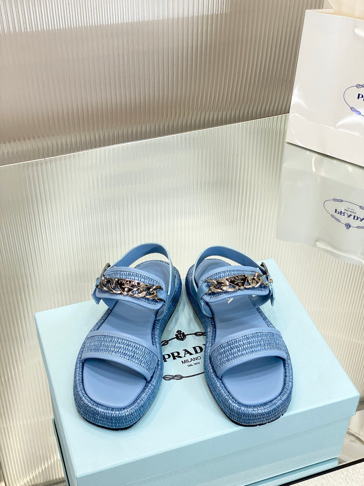 P woven raffia sandals 0724071818