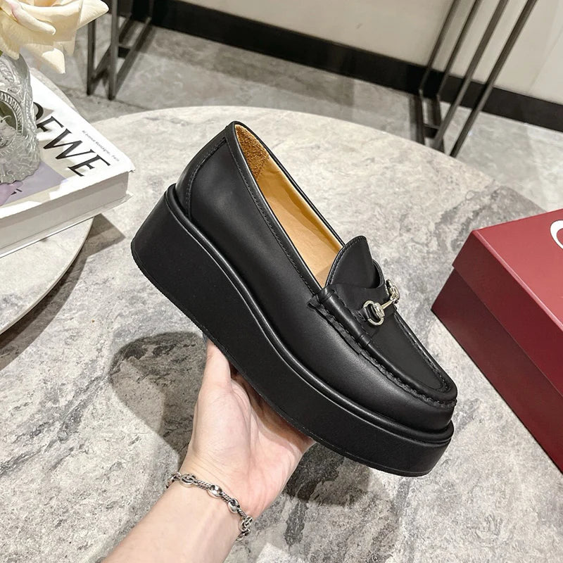 New thick-soled waterproof platform loafers 1024100803