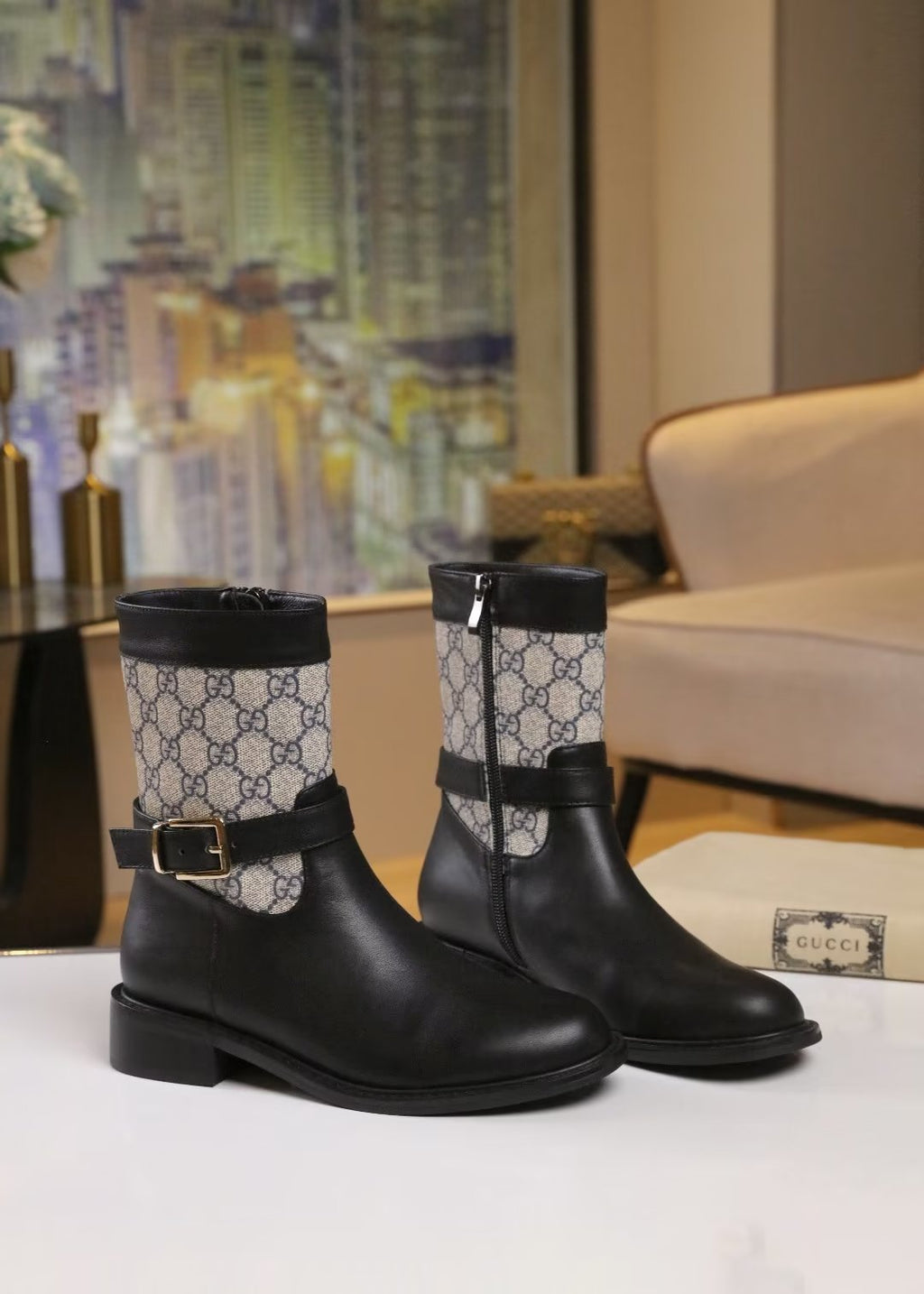 Trendy new double G metal buckle boots XC0823101003