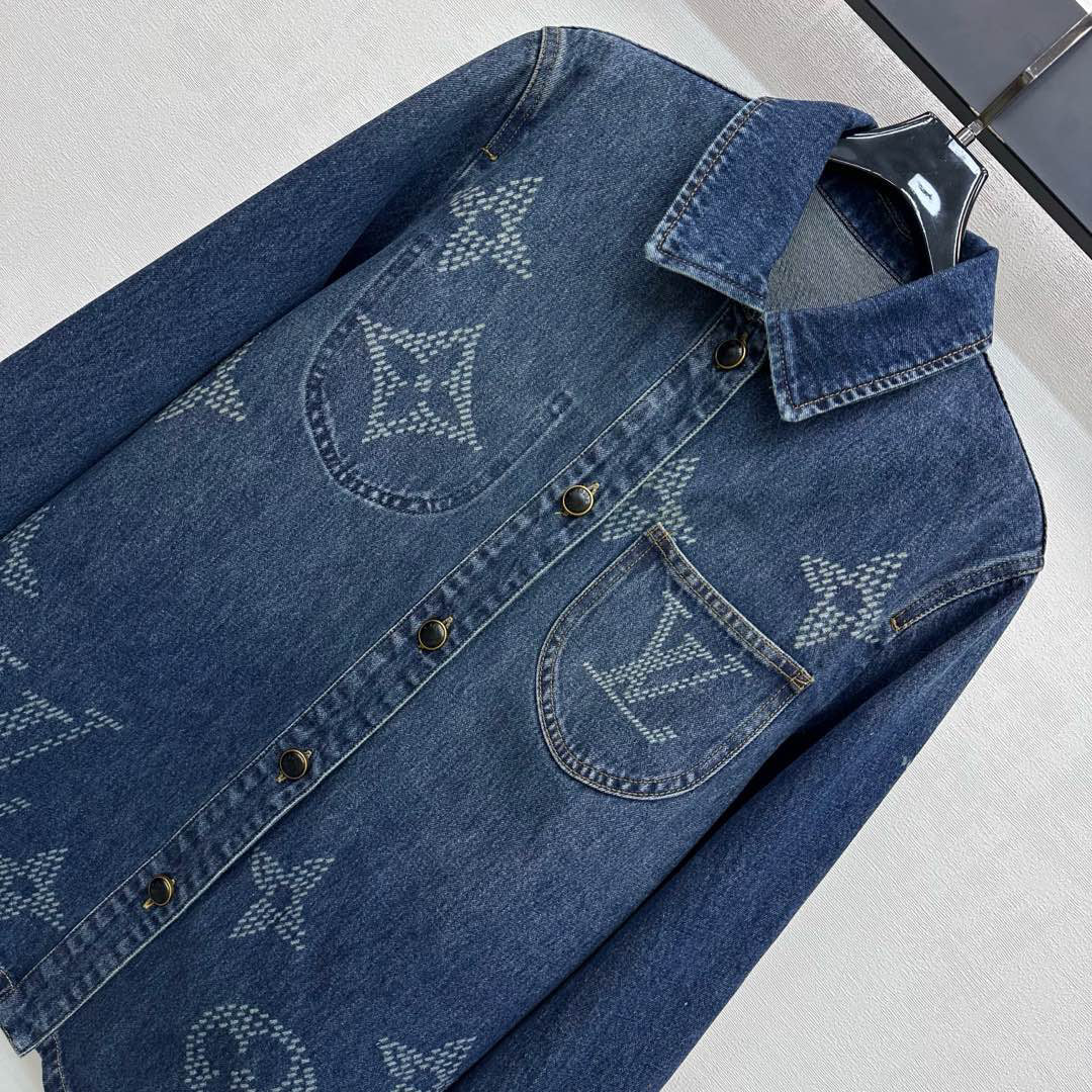 New Fashion Four-Leaf Clover Denim Jacket 1025102310