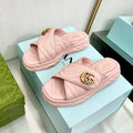 New pleated bread slippers 1024071015