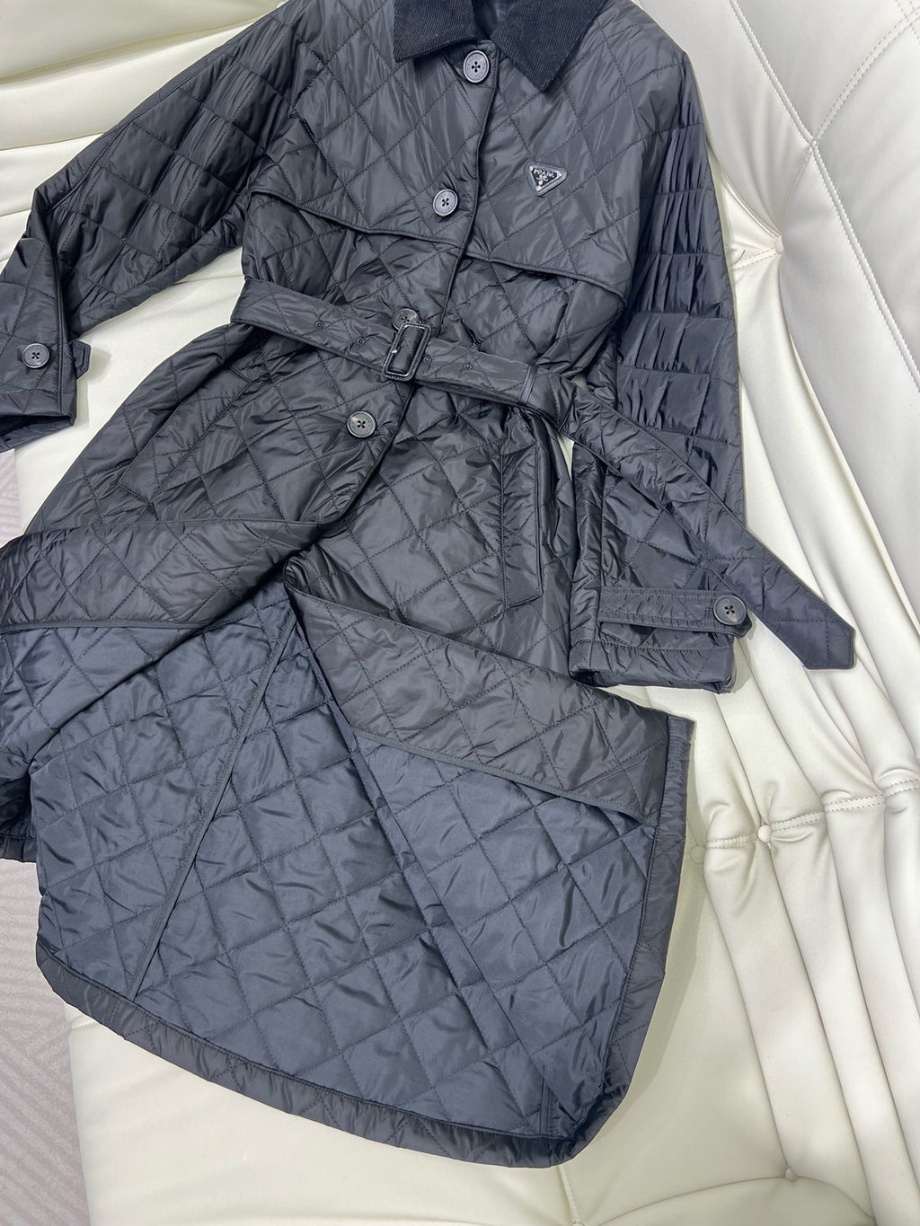 PRA Lapel long cotton coat 1824120908