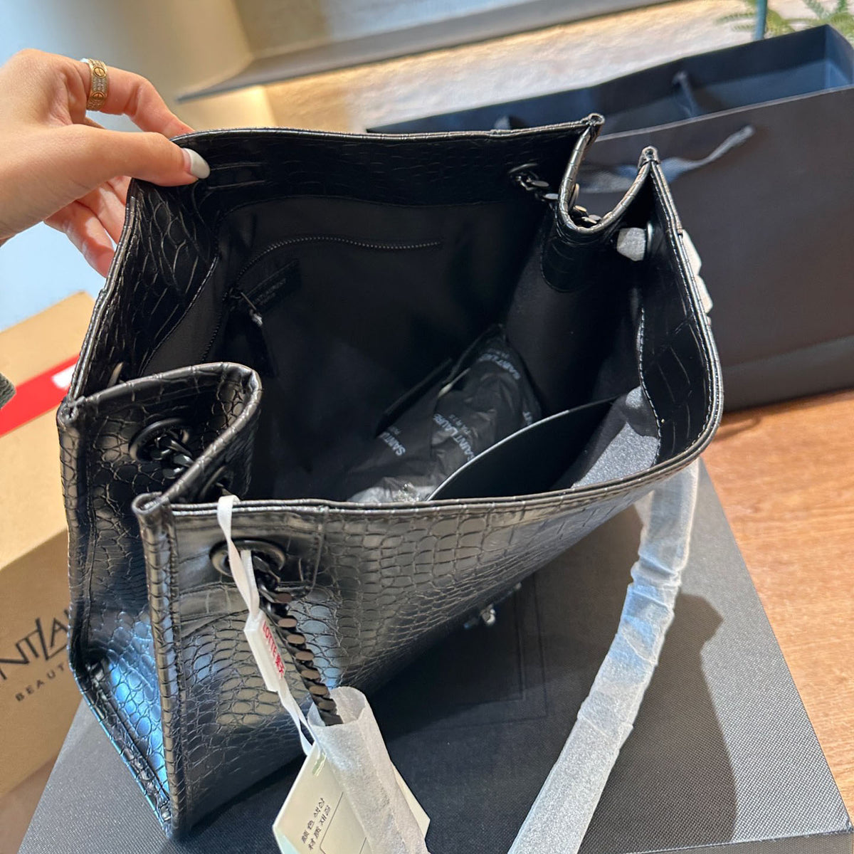 niki tote crocodile pattern XC24092404