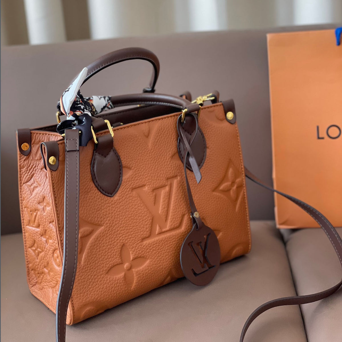L Fashion Embossed Cowhide Bag XC24092411